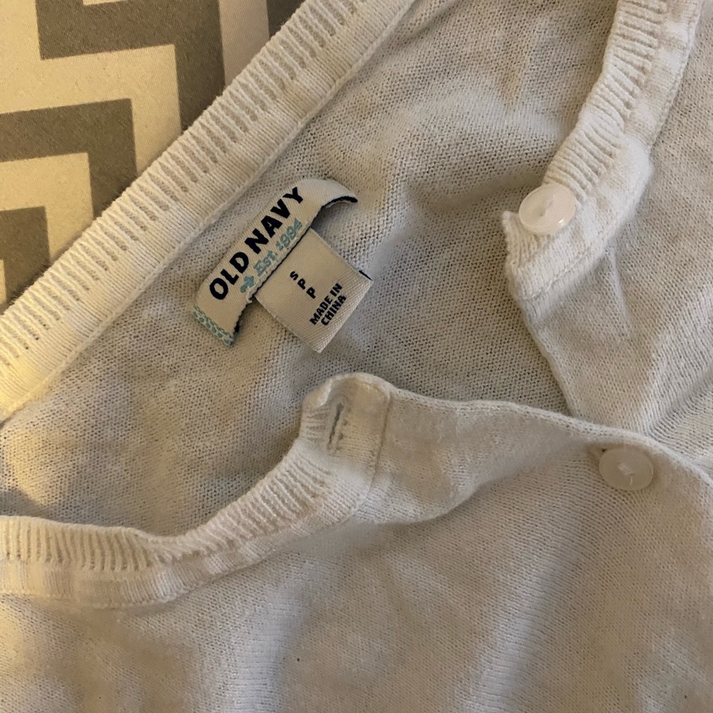 Old navy white crop 3/4 sleeve cover up